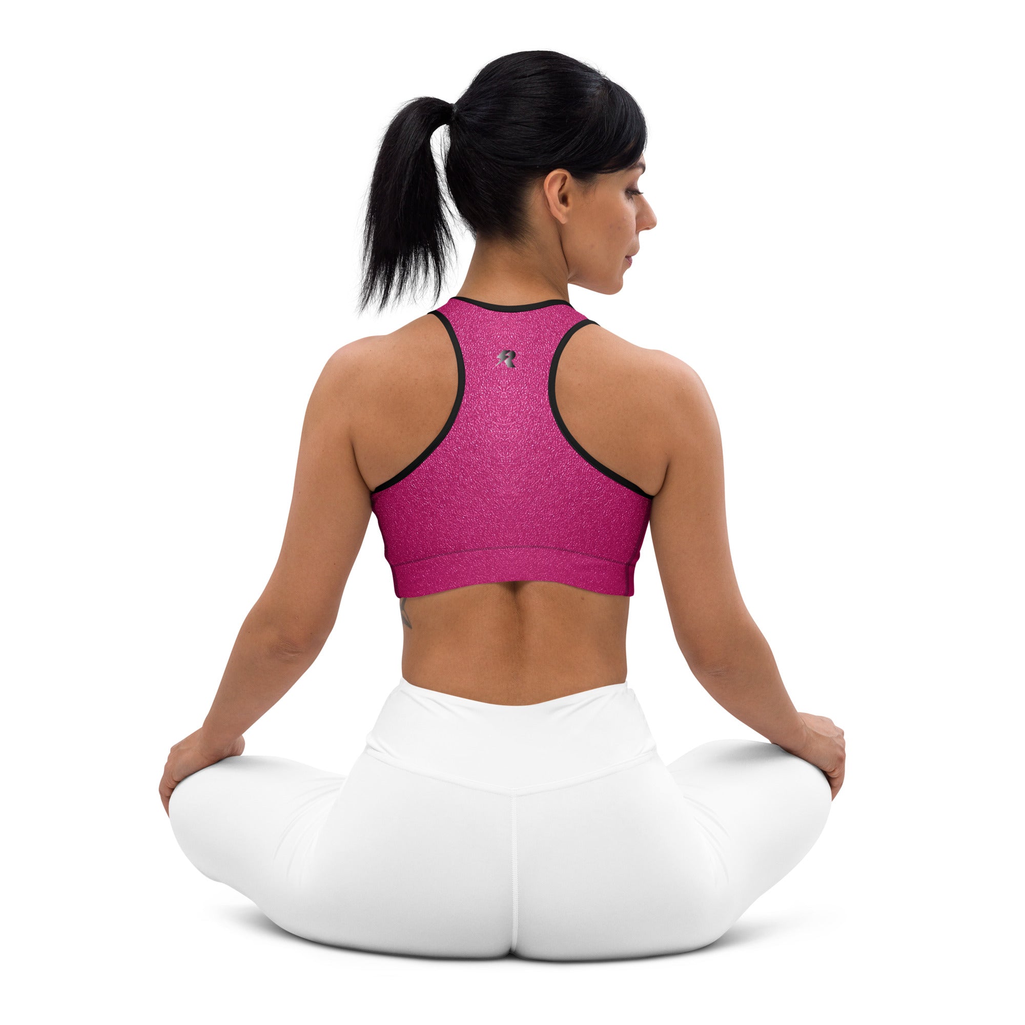 Shiny Barbie Hot Pink Sports Bra